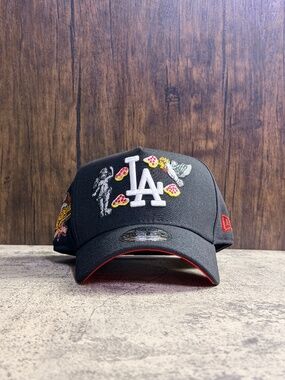 New Era LA Dodgers 100yr Anniversary 9FORTY A-Frame Snapback Black Red Hat OSFA